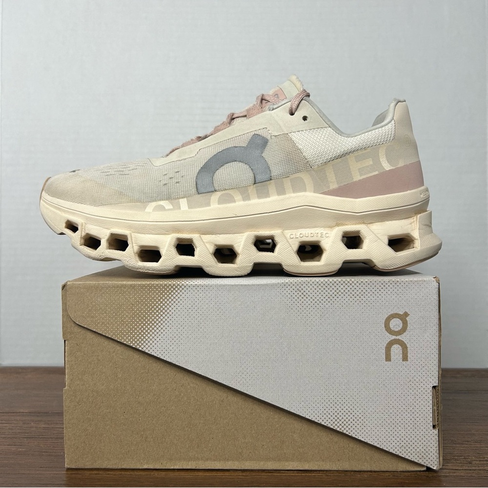 On Running Cloudmonster Moon Fawn Women Size 10 - Picture 2 of 10
